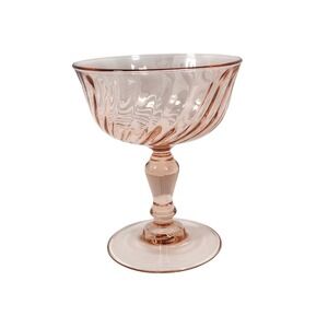 VTG Cristal D'Arques Durand Rosaline Pink 4.5" Champagne Sherbet Glass Coupe